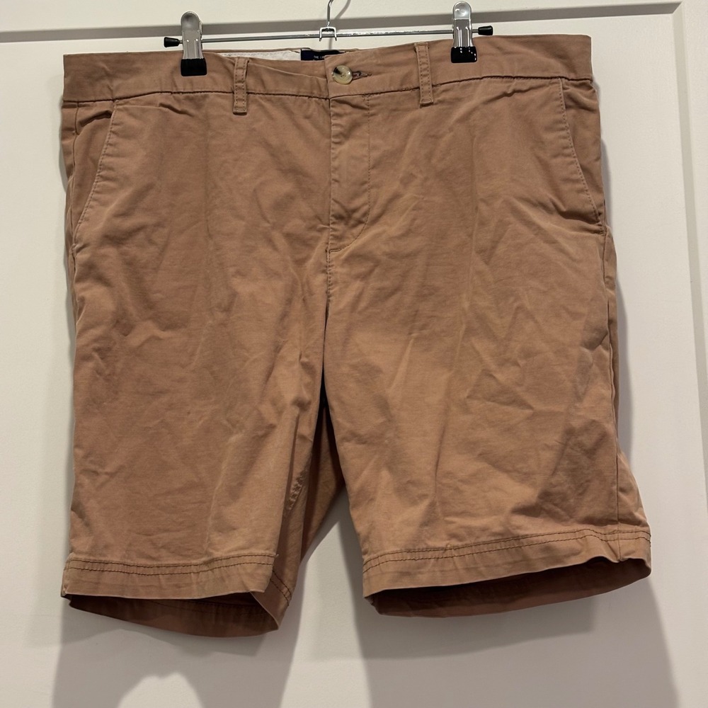 Ben Sherman Mens Classic Fit Stretch Chino Shorts Tan Khaki Brown Size 36 37